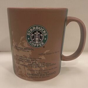 Starbucks Coffee Mug Africa “Thanks to Manola” poem